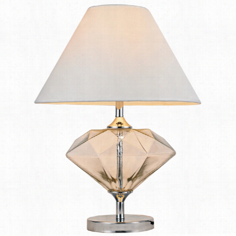 Contemporary Gem White Diamond Glass 22 3/4-inch-h Table Lamp