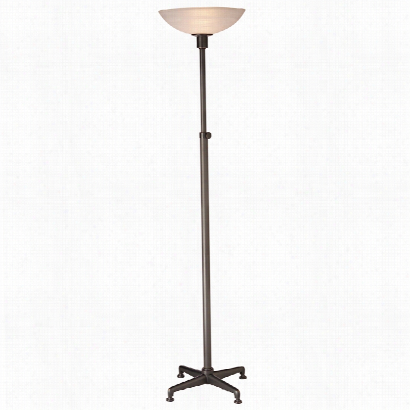 Cotemporary Genesis Bronze Ad Justable Torchiere Floor Lamp