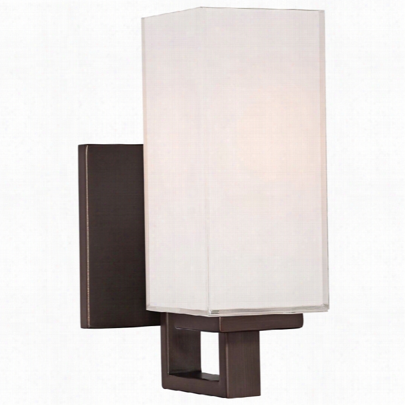 Contemporary George Kovacs Bronze Miteed Glass 9-inch-h Wall Sconce