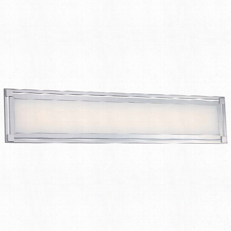Contemporary George Kovacs Framed 30-inch-w Led Chrome Bath Light