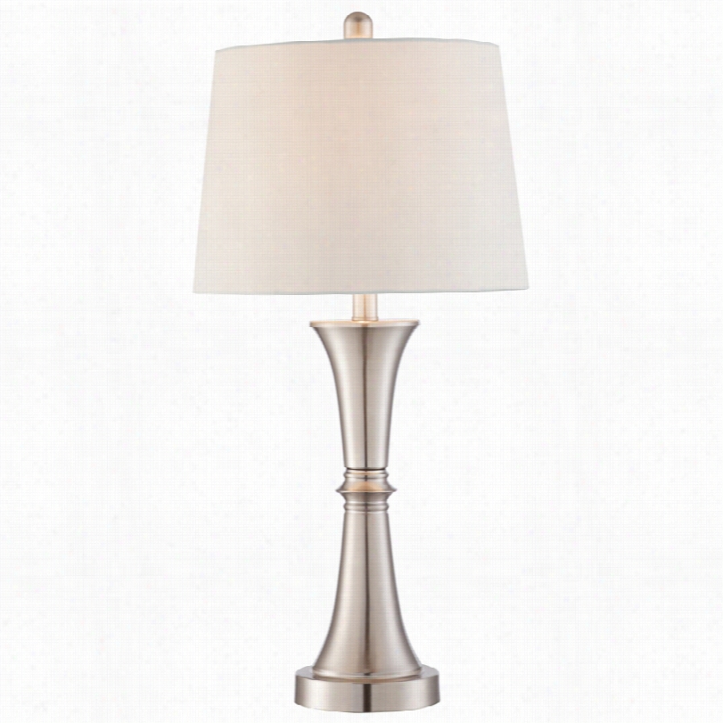 Contemporary Gilels Concave Column Table Lamp