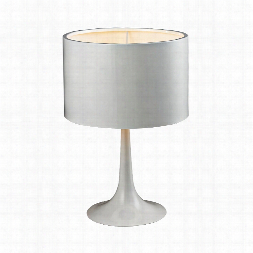 Congemporary Handley Aluminum Hand-crafted White 22-imch-h Table Lamp