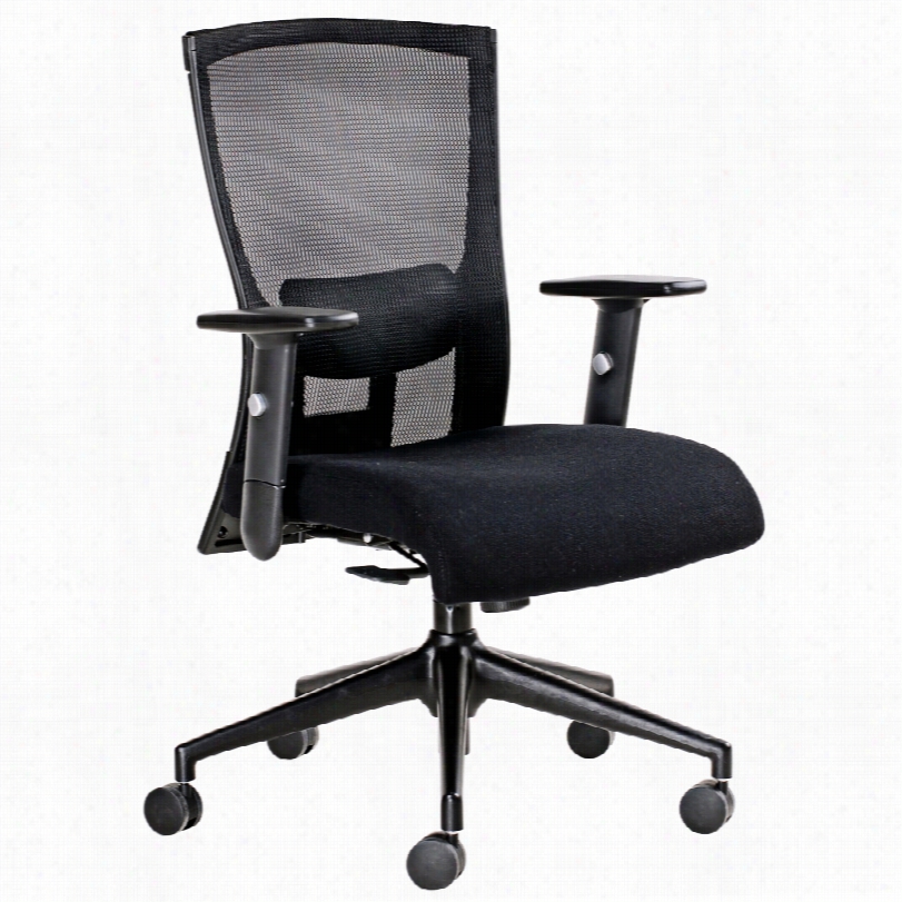Contemporary Hanna Black Mesh Tilting Mid-back 19-inch-w Office Cchair