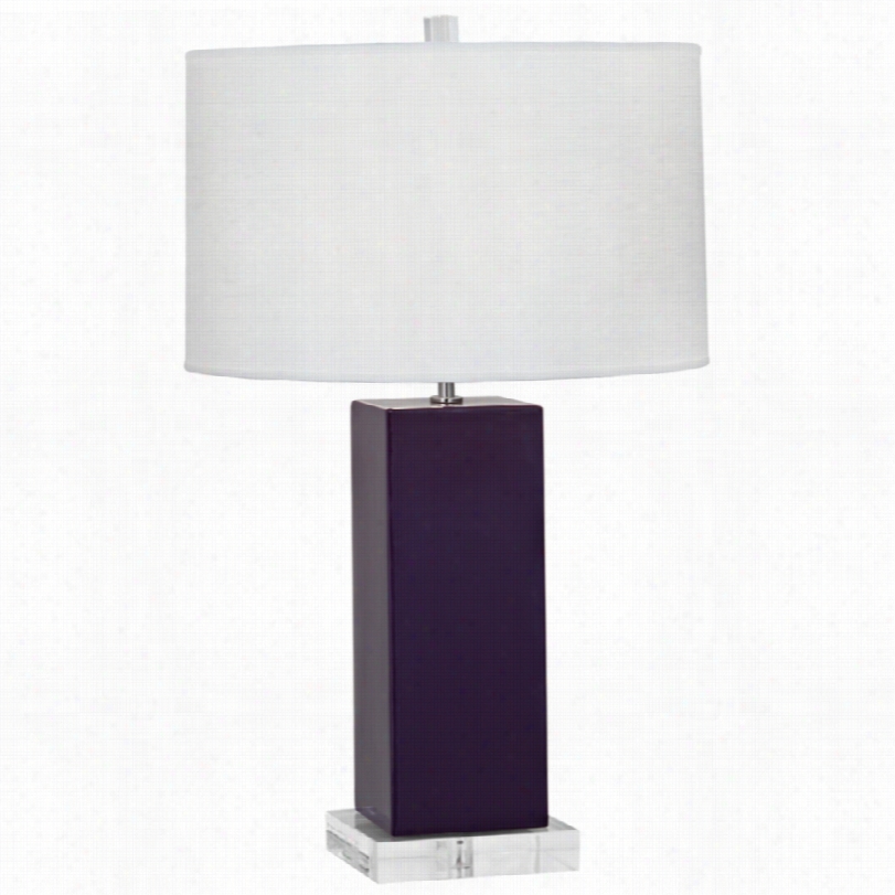 Contemporary Har Vey Amethyst Ceramic 33-inch-h Robert Abbey Table Lamp