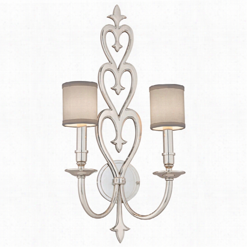 Contemporary Heart Throb Nicekl 25 1/4-in Ch-h Corbett Wall Sconce