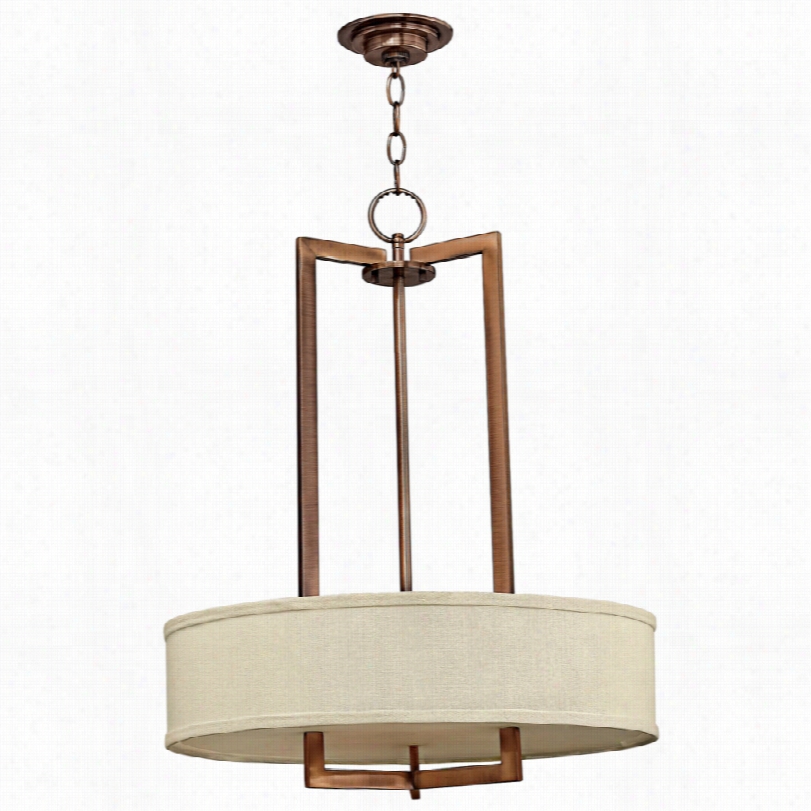 Contemporary Hinkley Hampton Brushed Brinze 20--inch-w Pendant Light