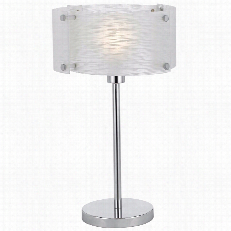 Contemporary Horizon Chrome With Shimmery Glass 20 1/2-inch-h Table Lamp