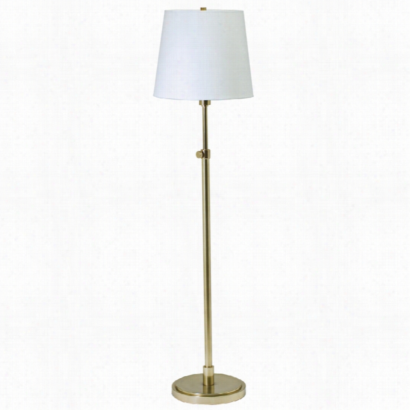 Contemporary House Of Troy Adjustable City House Raw Brass Floor Lamp