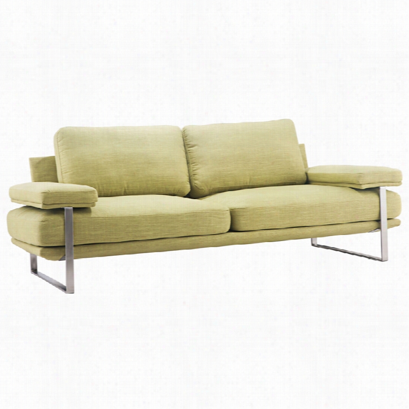 Contemporary Jonkoping Lime Green Spotless Steel Zup Sofa