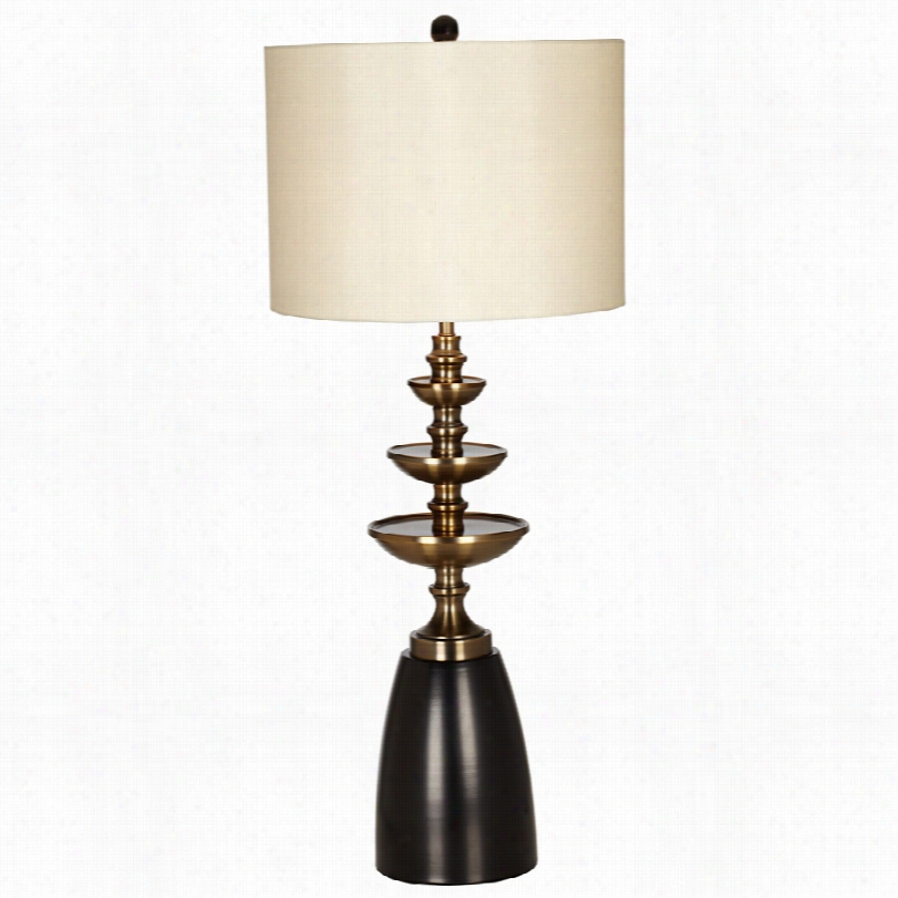 Contemporary Kathy Irelandd Trevi Antique Brass 36-inch-h Table Lamp