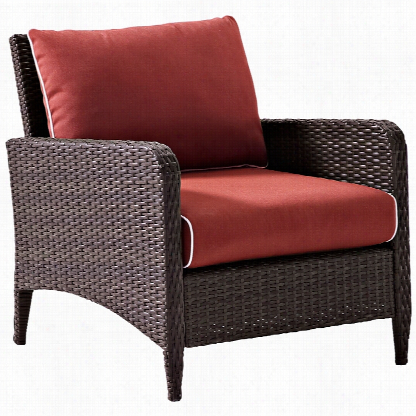 Contemporary Kiawah Sa Ngria Outdoor 30-inhc-w Wicker Armchair