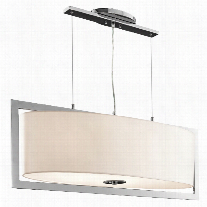 Contemporary Kichler Arbon Chrome 36-inch-w 6-light Pendant