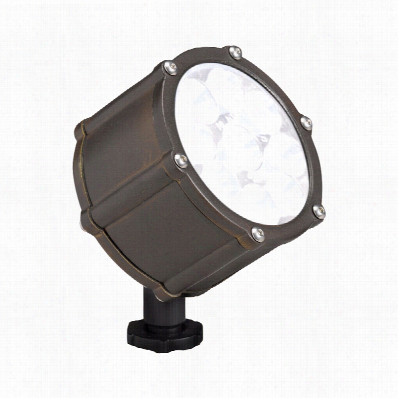 Contemporary Kichler Bronze 6-inch-h Led Landscape Flood Light