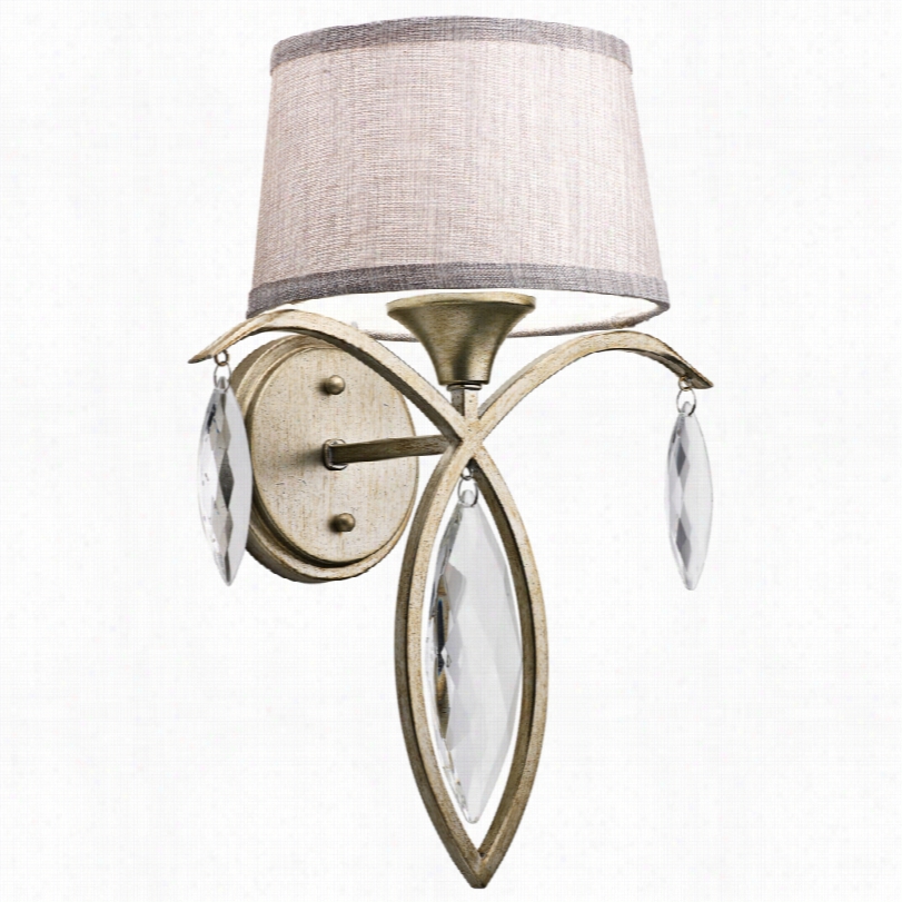 Contemporary Kichler Casilda Satin Cystal Gold 16-inch-h Wall Sconce