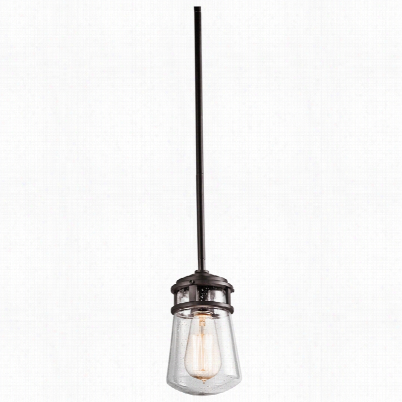 Contemporary Kichler Lyndon Seedy Glas 9 1/2-inch-h Outdoor Pendant