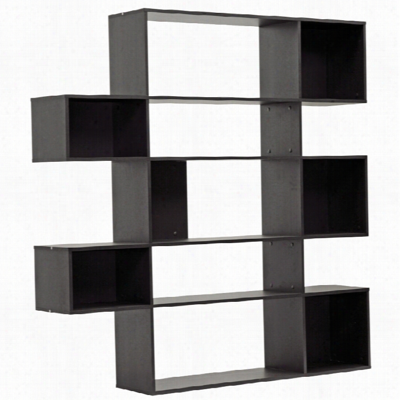 Contemporary Lanahan Dark Modern Brown 5-level 61-inchh-w Display Shelf