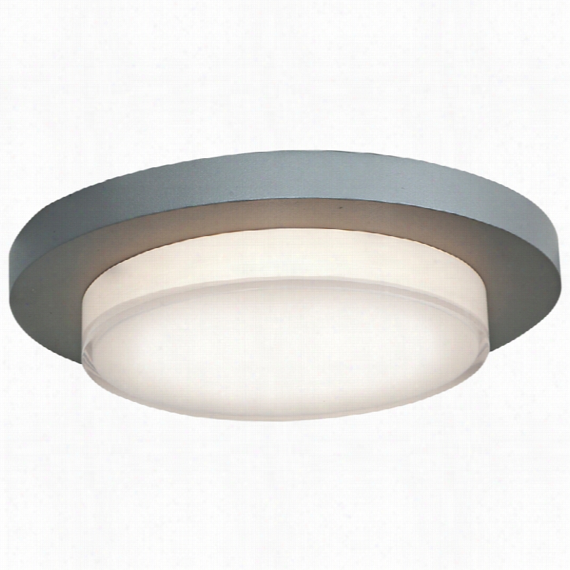 Contemporary Link Satin Nickel Ceiling Or Wall Round Led Ligh T