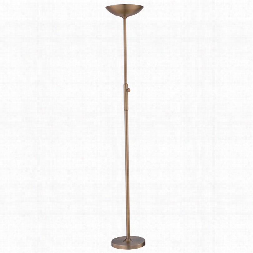 Contemporary Lite Source Lwmuel Brass Led 0-7inch-h Torchiere Floor Lamp