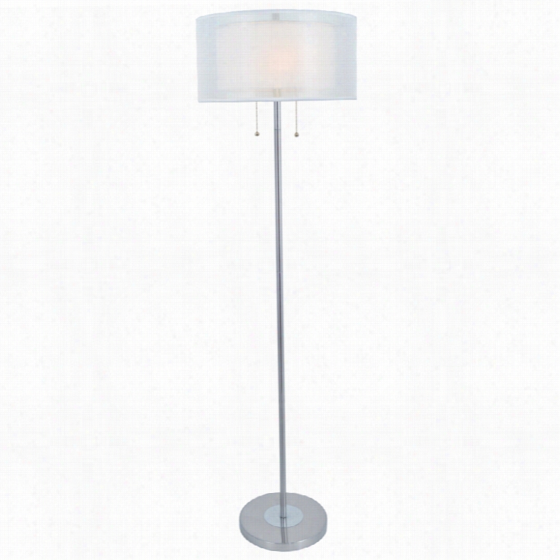 Contemporary Lite Source Nodin Pilis Hedsteel Metal Tall Floor Lamp