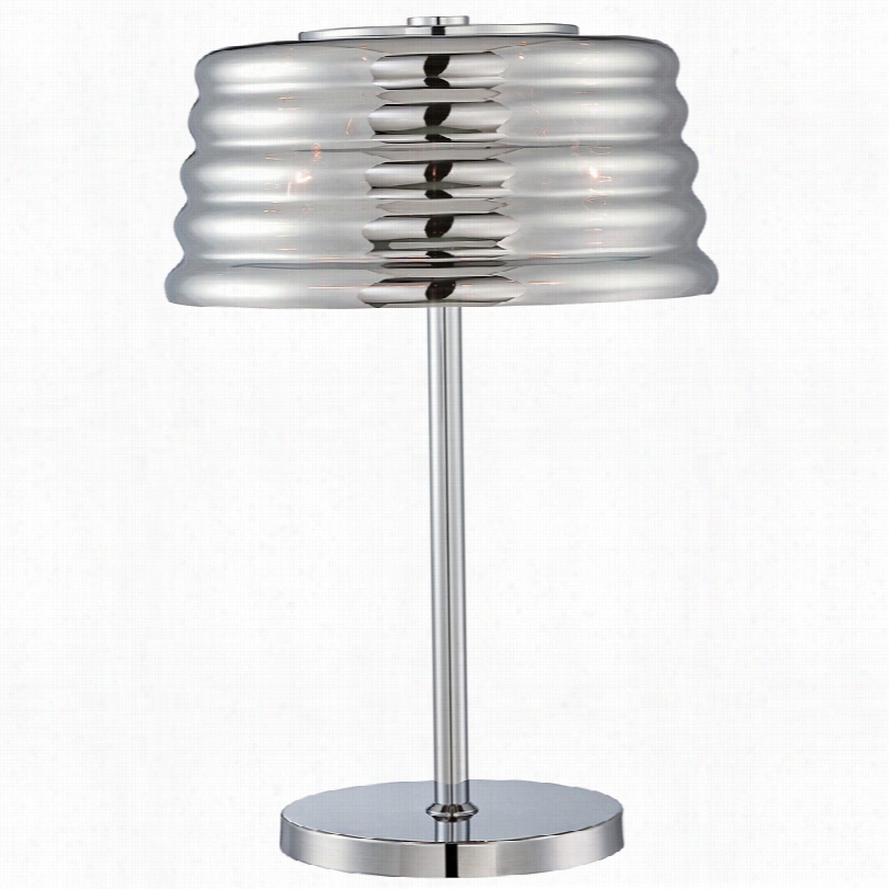 Contemporary Lite Source Venice 3-li Gght Chrome Tabl E Lamp