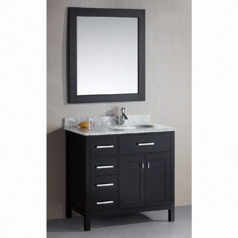 Contempora Ry Lndon Espresso 36-inch-w Sink Vanity With Drawers On Left