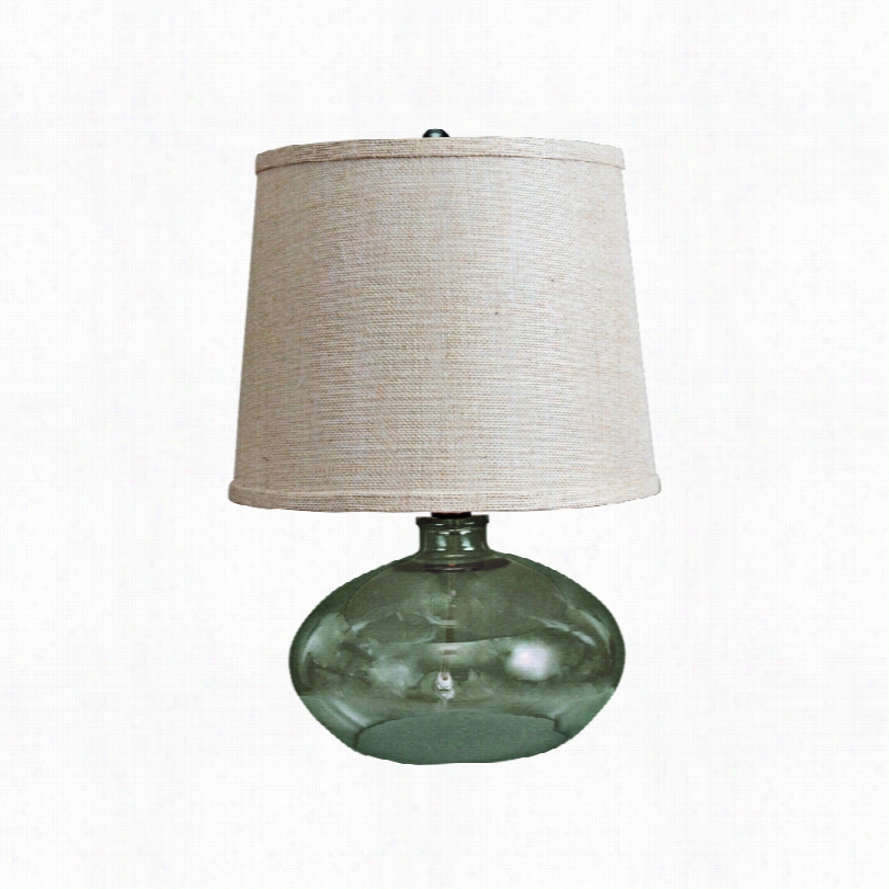 Contemporary Lorie Translucent Greeen Small 17-inch-h Accent Table Lamp