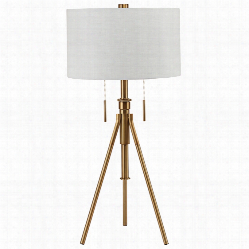 Contemporar Mantis Brass Adjustable Tripod Table Lamp