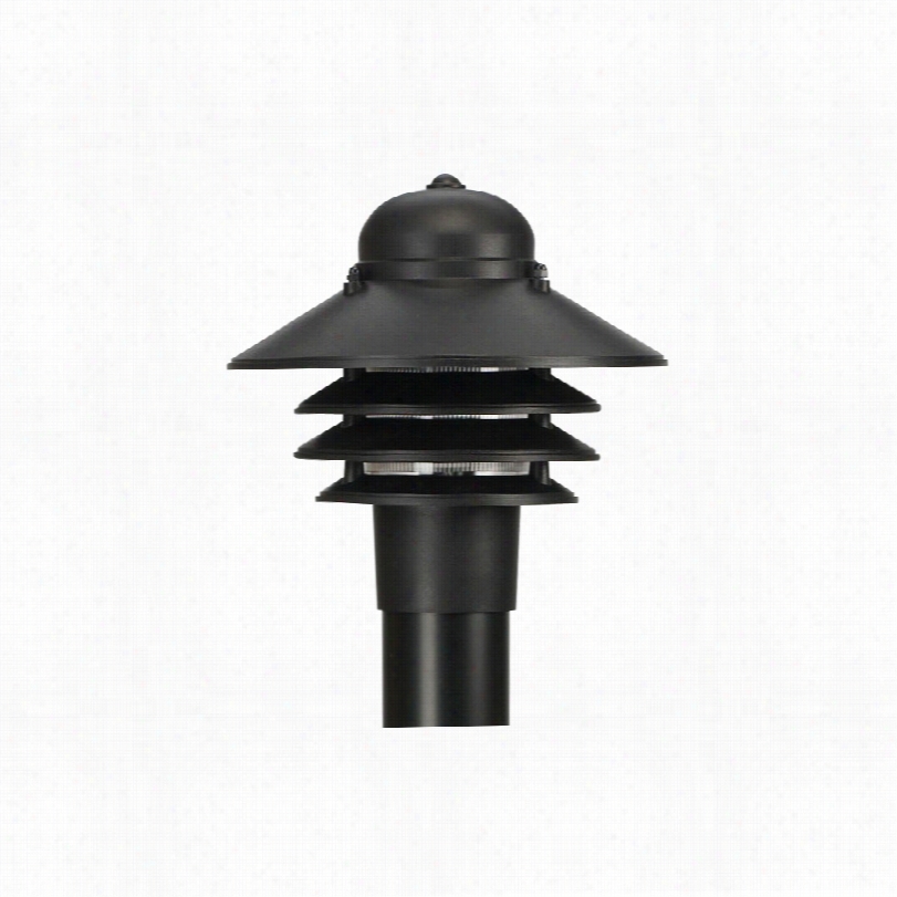 Contemporary Marlex Black 10 1/16-inch-w Outdoor Post Light