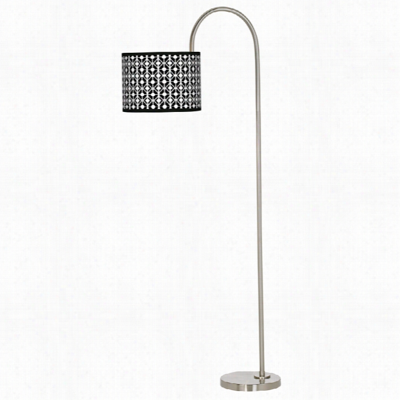 Contemporary Matrix Arc Tmpo Brushed Steel Moddern Floor Lamp