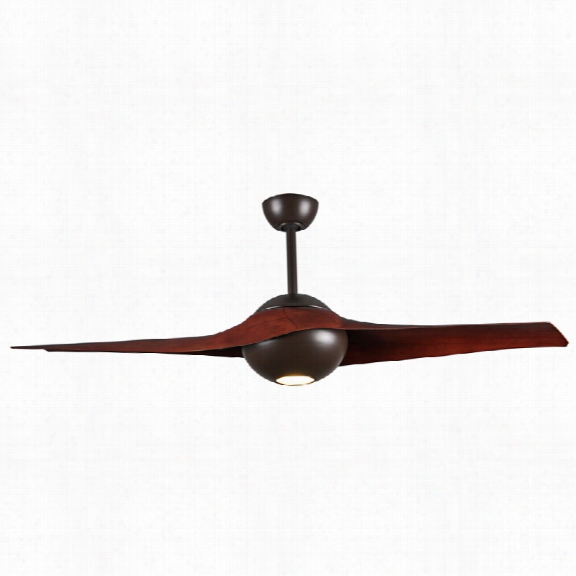 Contemporary Matthewws C-iv Rosewood Led Ceiling Fan  - 60"" Bronze