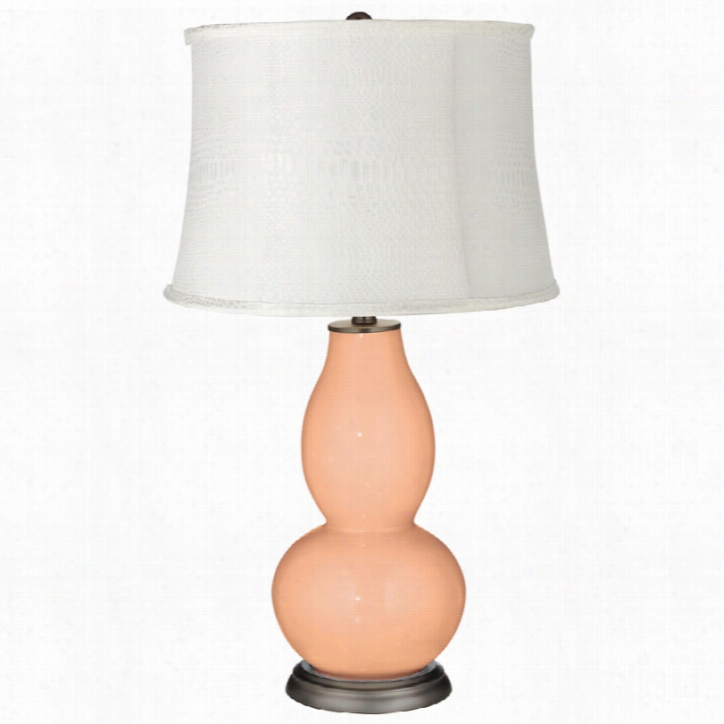 Conttempkrary Mellow Coral White Snake 29 1/2-inch-h Table Lamp