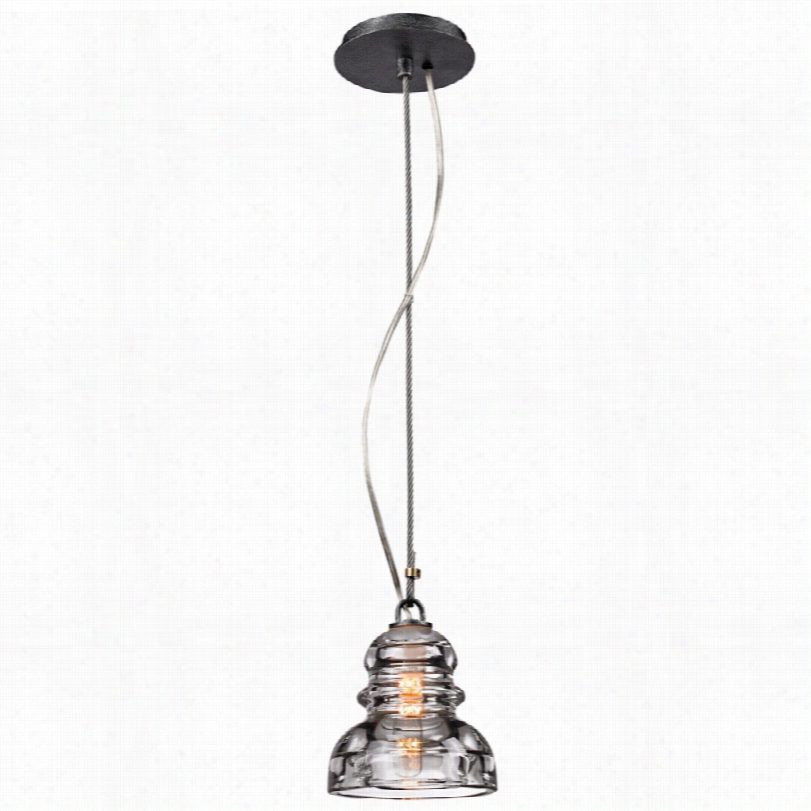 Contemporary Menlo Park Old Silver 5 3/4-inch-w Mini Pendant Light