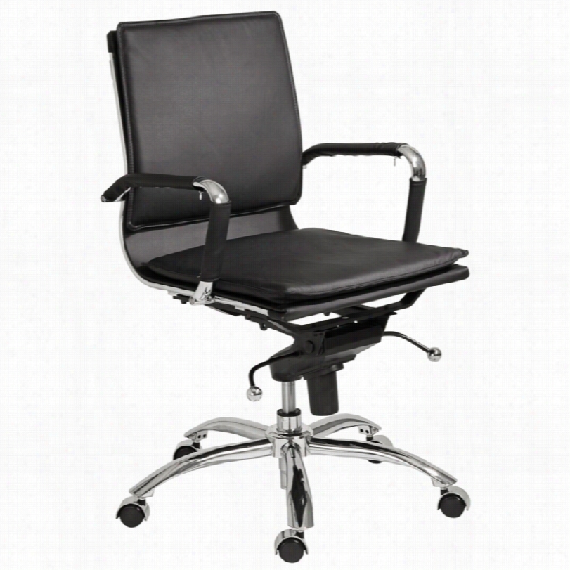 Contemporary Merritt Pro Black Low-back  38 1/4-inch-h Company Chair
