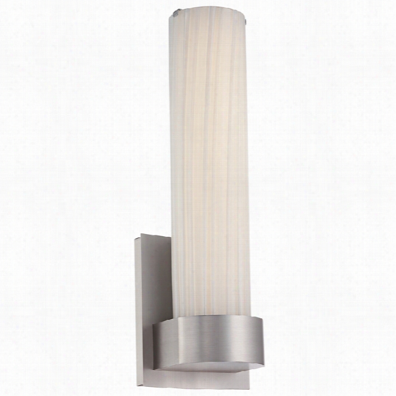 Contemporary Milano Ribbed Glass 14 1/2-inch-h Led Wall Sconce