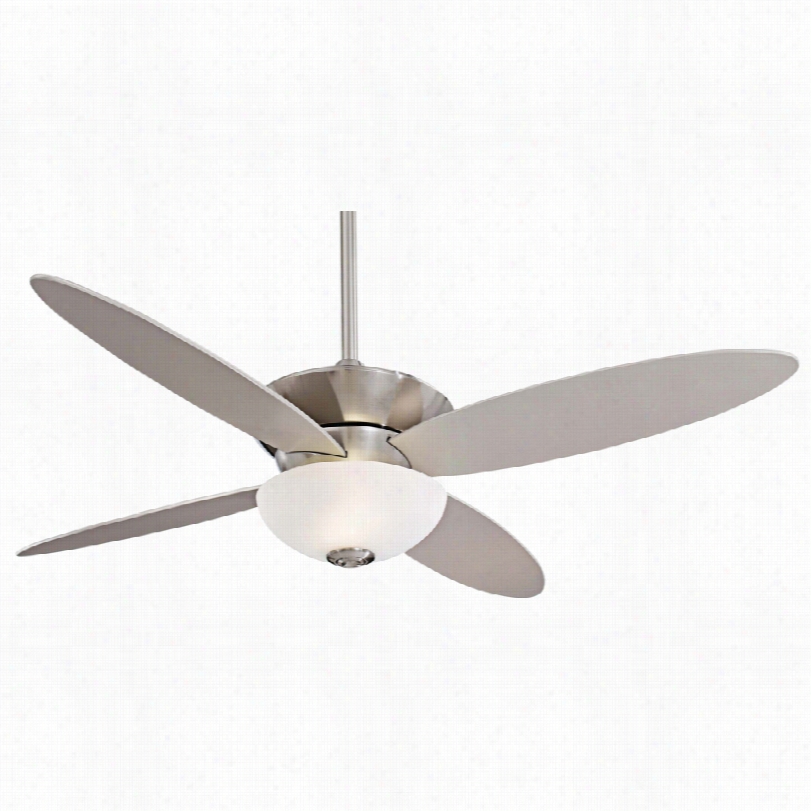 Contemporarym Inka Aire Zen Energy Star Ceiling Fan - 52"" Brushed Nickel