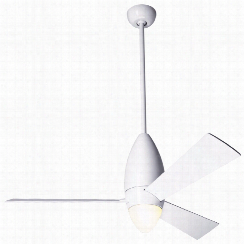 Contemporayr Modern Fan Dc Slim Ceiling Fan Attending Light - 52"&qot; Gloss White