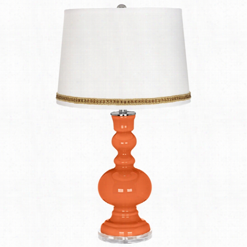 Contemporary Nectarine Apothecary 30-inch-h Table Lamp With Braid Trim