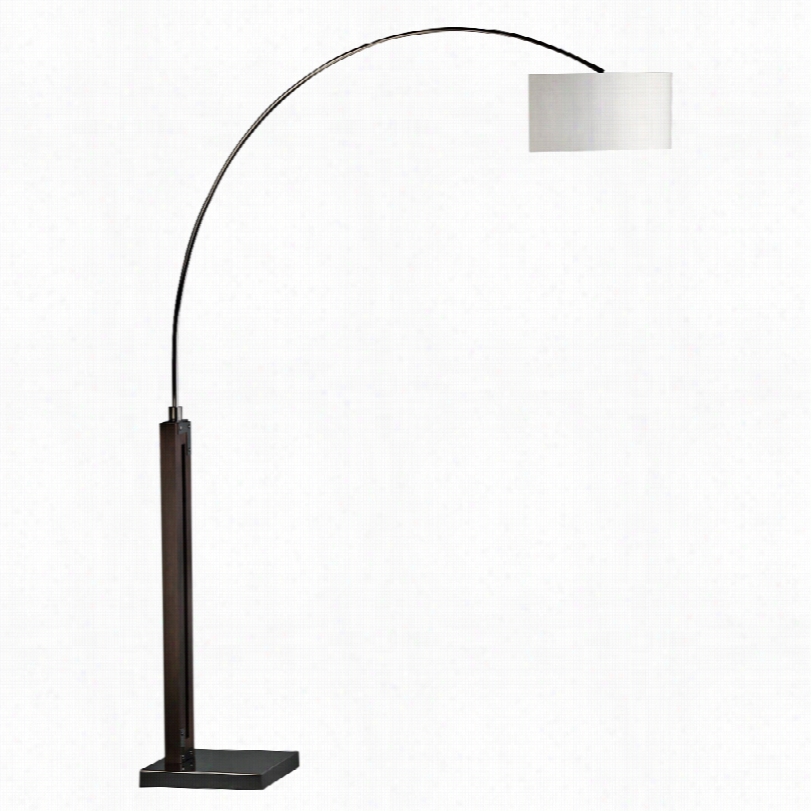 Contemmporary Nova Runyon Pecan And Blackn Ickel 87-inch-h Arc Ffloor Lamp