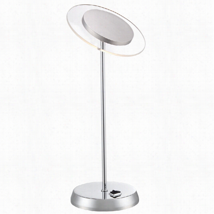 Contemporary Oasis Chrome Led 12-inch-h Desk Lamp