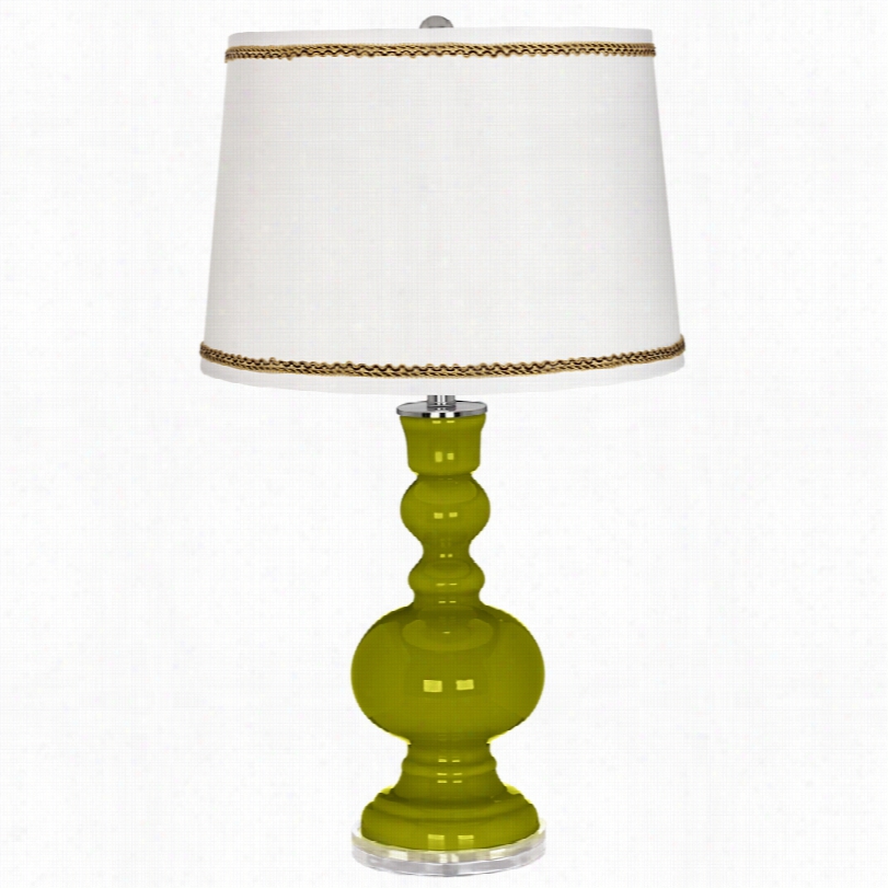 Contemporary Olivve Greenapothecary Table Lamp With Twist Scrroll Trim