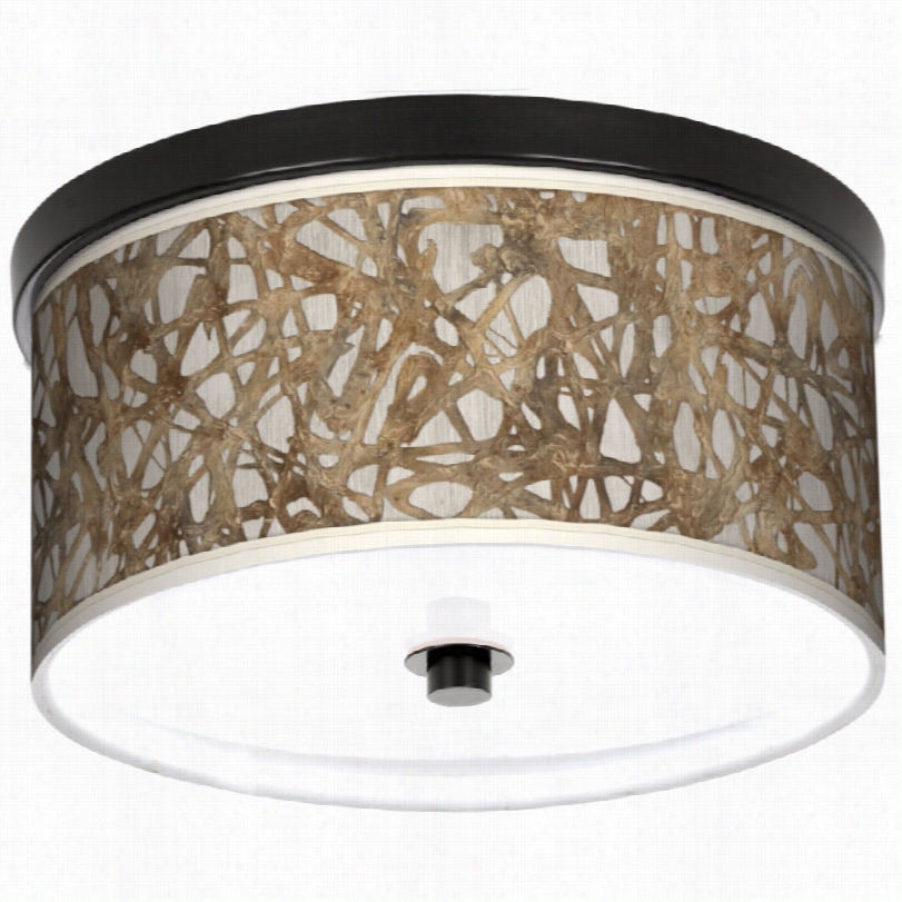 Contem Porary Organic Nest Drum Shade Energy Efficient Ceiling Light