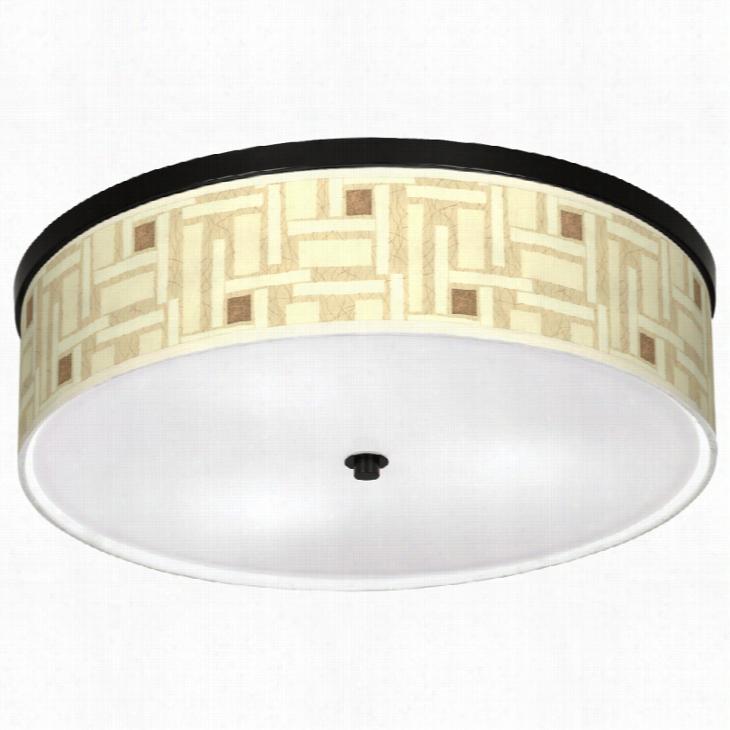 Contemporayr Organi Cstrands Giclee Bronze 20 1/4-inch-w Ceiling Light