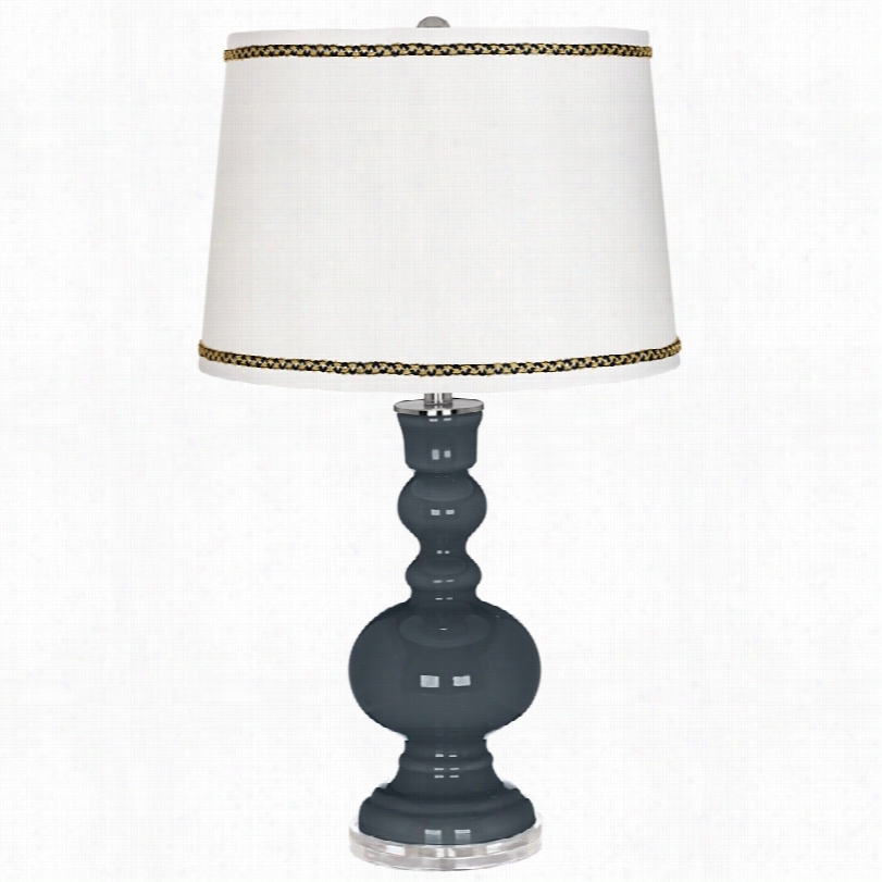 Contemporary Outeer Sapce Apothecary Table Lamp Withric-rac T Rim