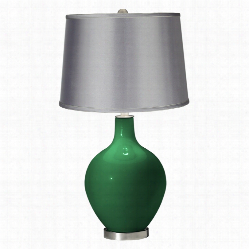 Contemporary Ovo Greens Light Gray 28 1/2-inch-h Color Plus Table Lamp