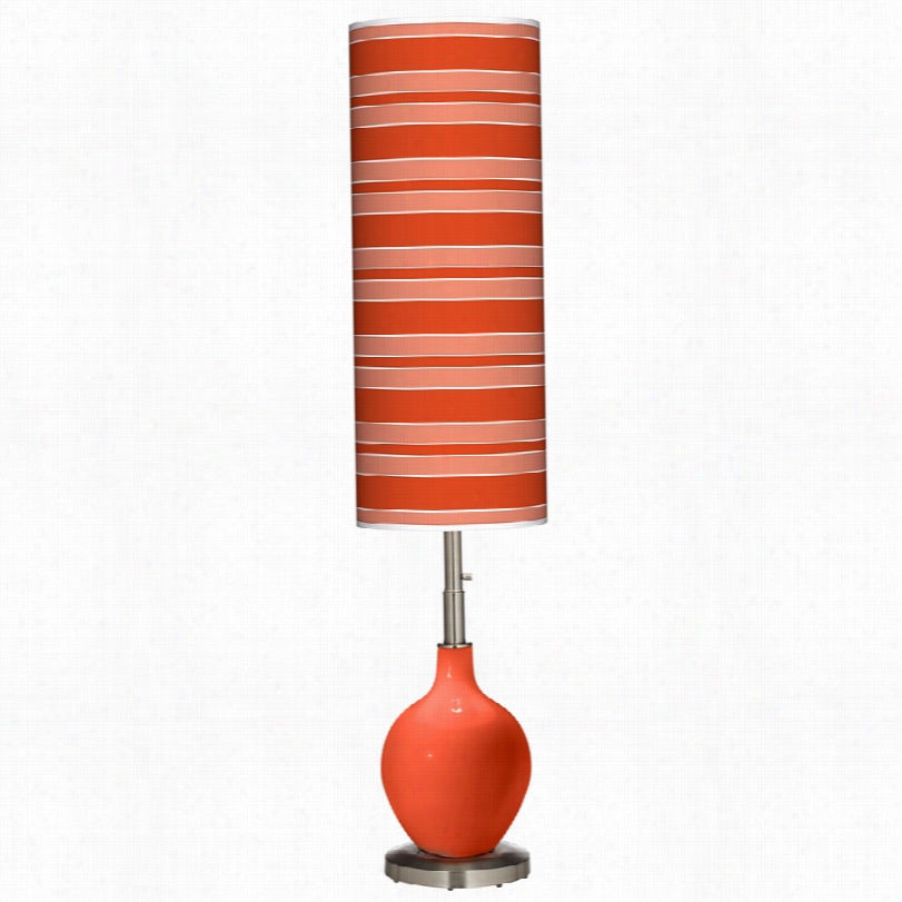 Contemporary Ovo Modern Dared Evil With Fearless Stripe 60-inxh_h Floor Lamp