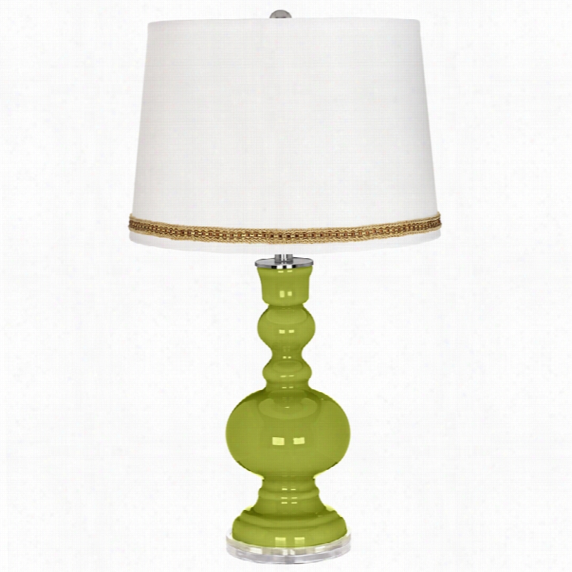 Contemporary Parakeet Apothecar Y 30-inch-h Table Lamp With Braid Trim