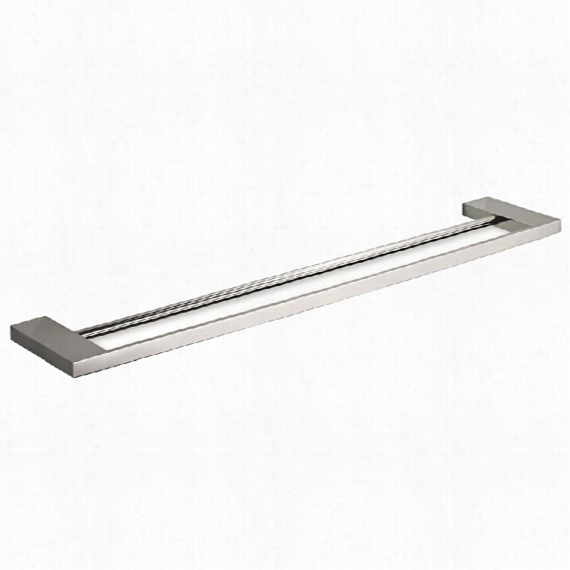 Contemporary Parker Polished Chrome 231/2-inch-w Doulbe Towel Bar