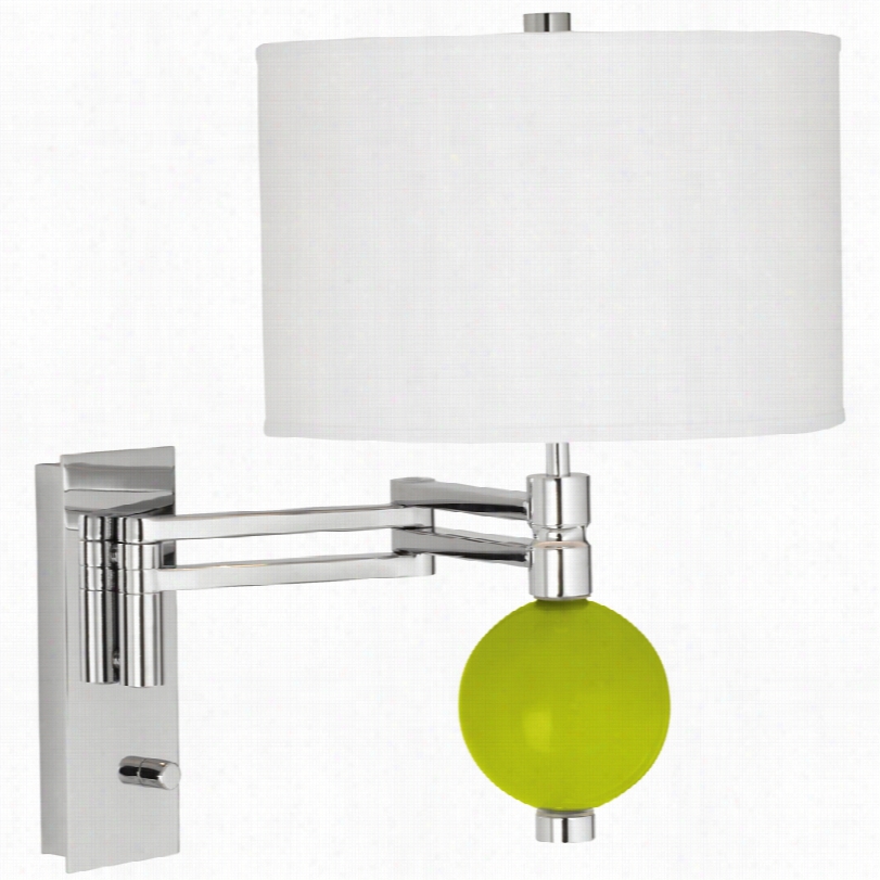 Contemporary Pastel Green Niko 18-inch-h Swing Arm Wall Lamp