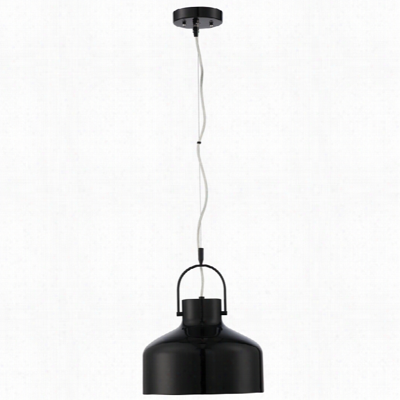 Contemporary Pennvville Industrial-modern Black 12-inch-w Mini Pendant
