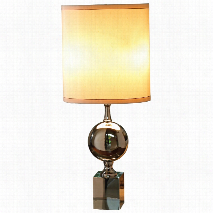 Contemporary Pill Polished Nickel Contemporary 47 1/4-inch-h Table Lamp